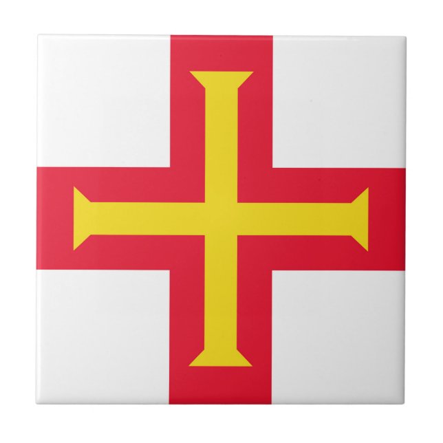 Azulejo Bandera de Guernsey (Frente)