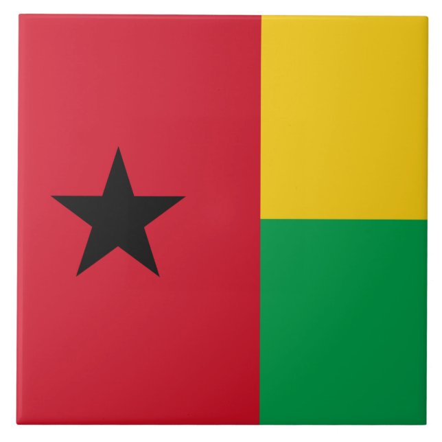 Azulejo Bandera de Guinea-Bissau (Frente)