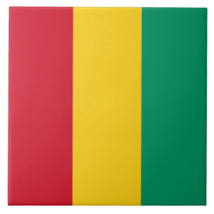 Azulejo Bandera de Guinea (país africano)