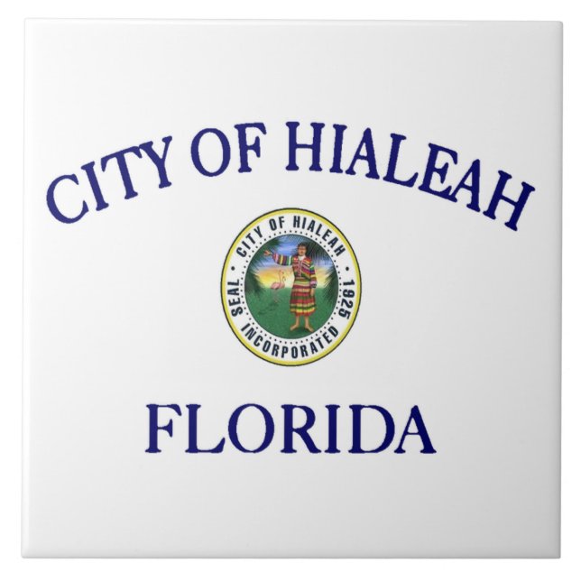 Azulejo Bandera de Hialeah (Frente)