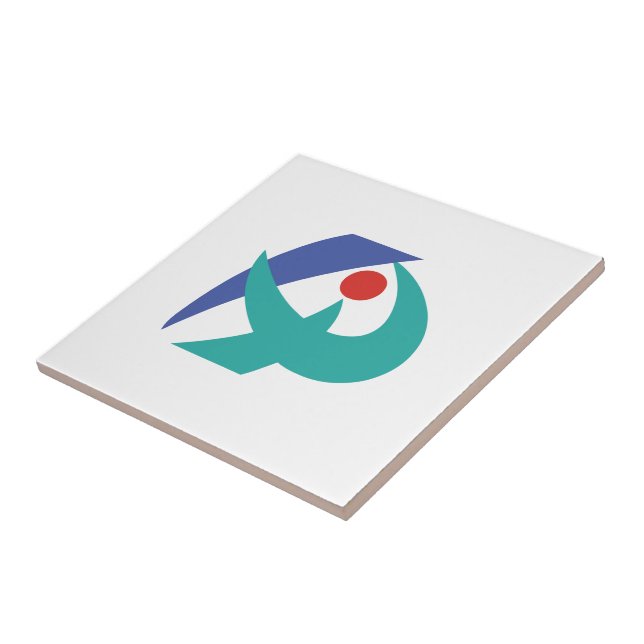 Azulejo Bandera de Iga, Mie, Japón (Lado)