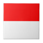 Azulejo Bandera de Indonesia<br><div class="desc">Bandera patriótica de Indonesia.</div>