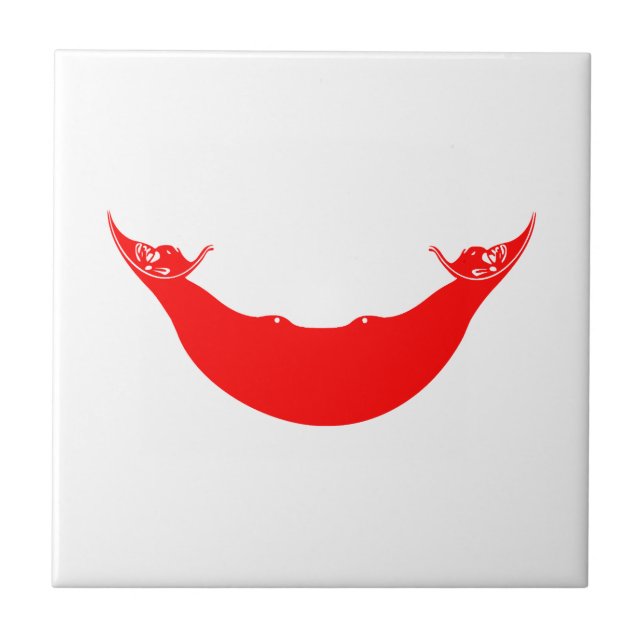 Azulejo Bandera de Isla de Pascua (Frente)