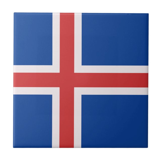 Azulejo Bandera de Islandia (Frente)