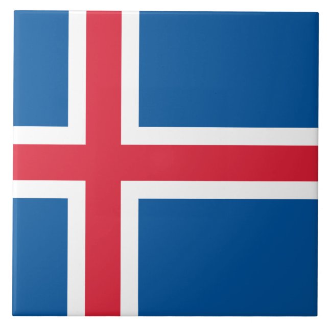 Azulejo Bandera de Islandia (Frente)