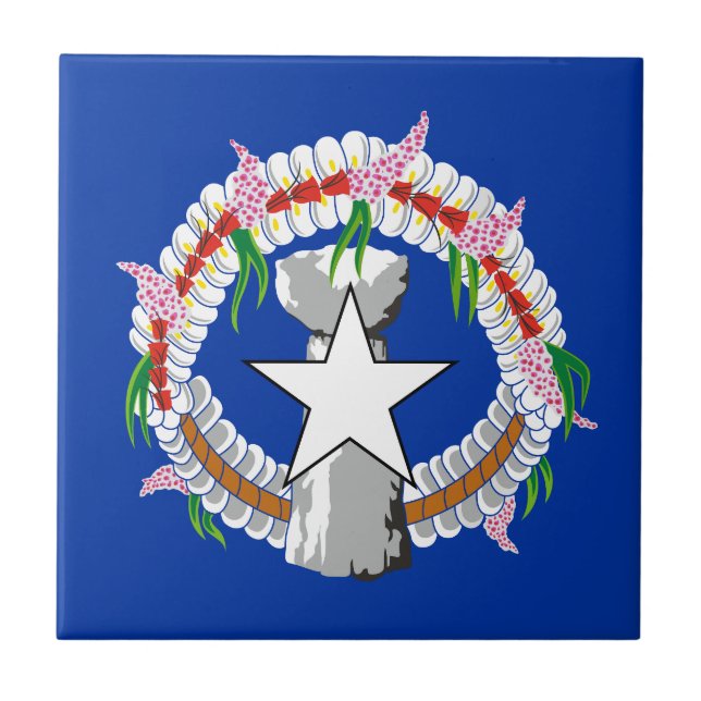 Azulejo Bandera de Islas Marianas del Norte (Frente)