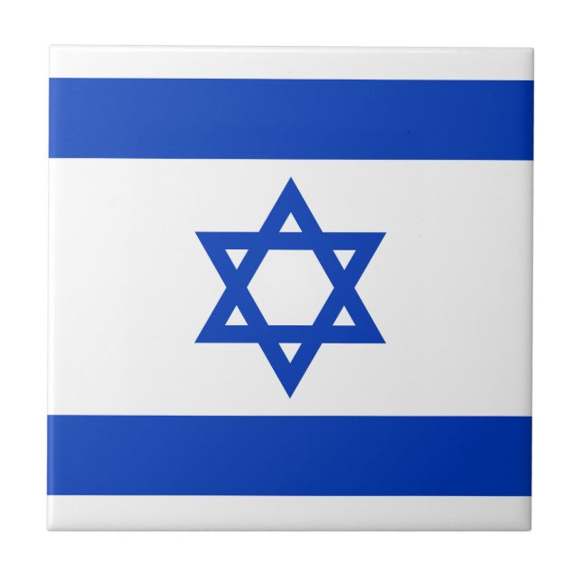 Azulejo Bandera de Israel Tile cerámico (Frente)