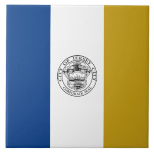 Azulejo Bandera de Jersey City (Nueva Jersey)