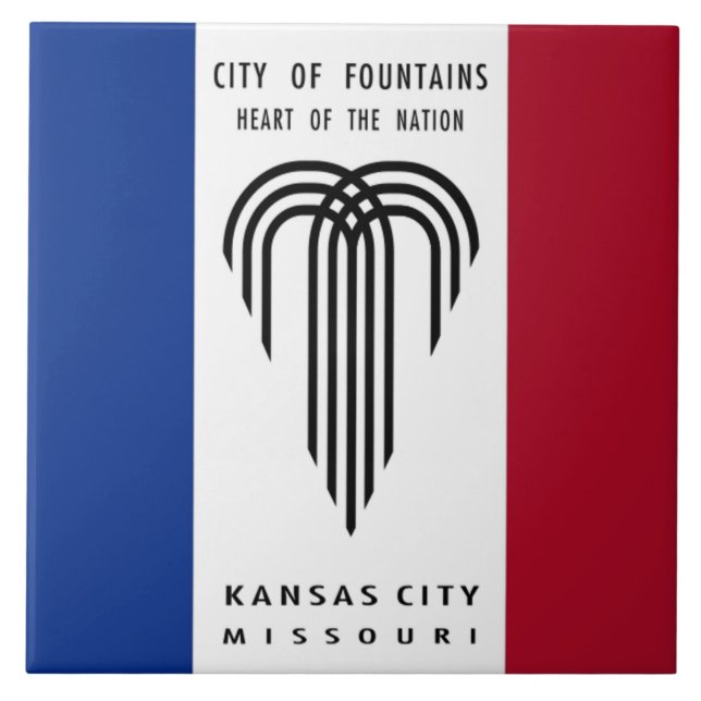 Azulejo Bandera de Kansas City (Frente)