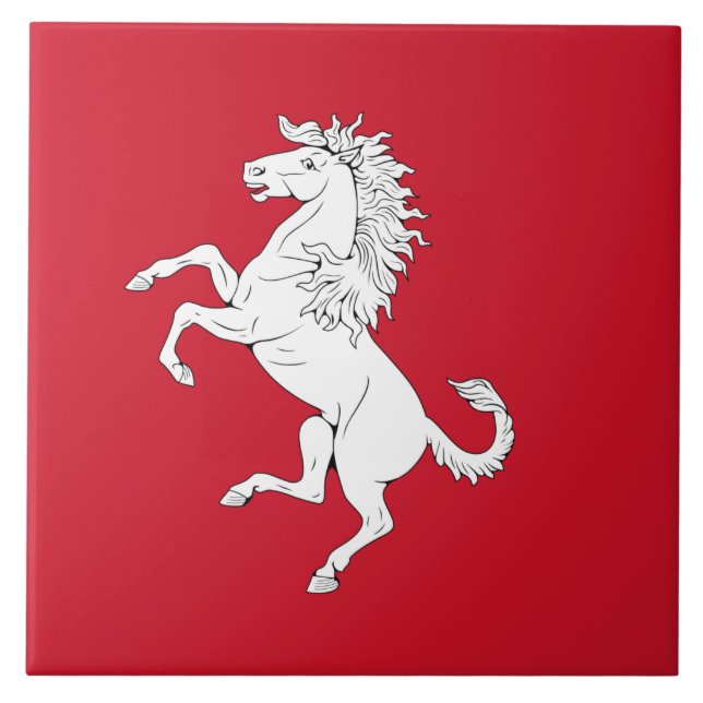 Azulejo Bandera de Kent (caballo blanco) (condado de Ingla (Frente)