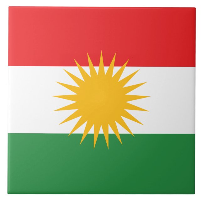 Azulejo Bandera de Kurdistán (Frente)