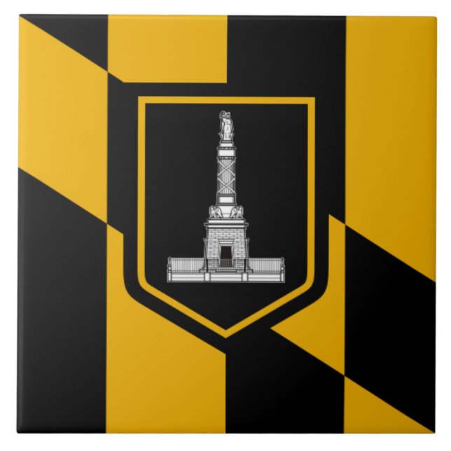 Azulejo Bandera de la ciudad de Baltimore (Frente)