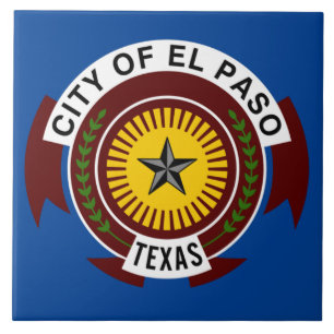 Azulejo Bandera de la ciudad de El Paso