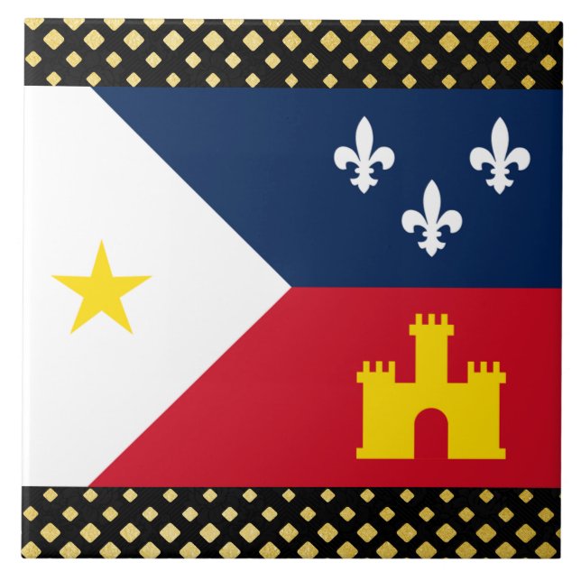 Azulejo Bandera de la ciudad de Lafayette (Frente)