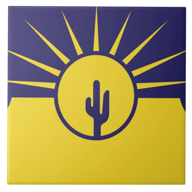 Azulejo Bandera de la ciudad de Mesa (Frente)
