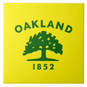 Azulejo Bandera de la ciudad de Oakland