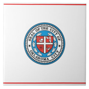 Azulejo Bandera de la ciudad de Oklahoma