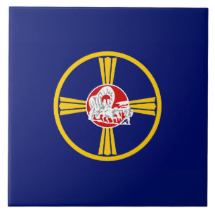 Azulejo Bandera de la ciudad de Omaha (Nebraska)