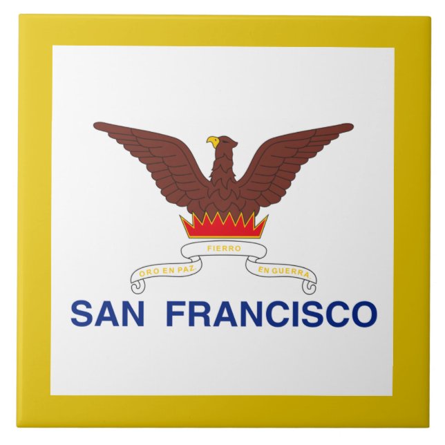 Azulejo Bandera de la ciudad de San Francisco (Frente)