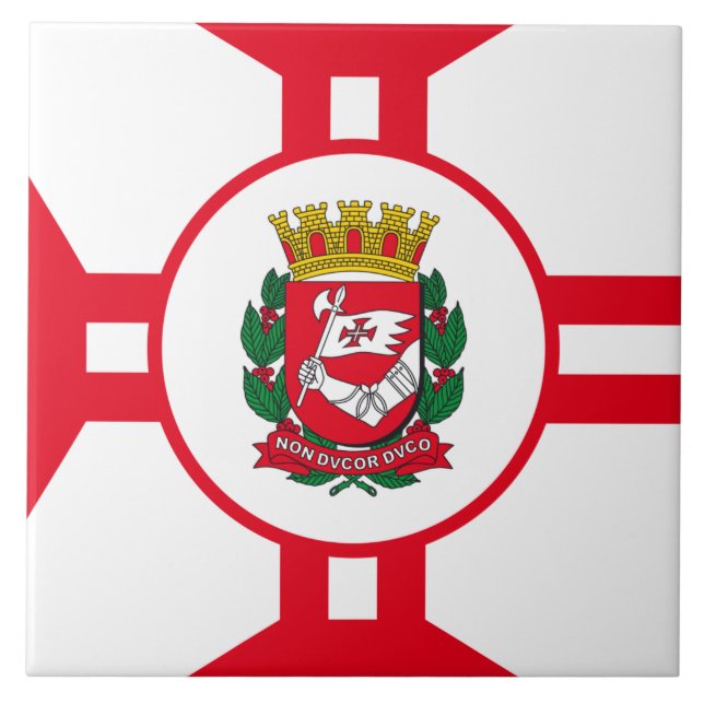 Azulejo Bandera de la ciudad de São Paulo (Frente)