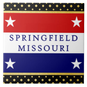 Azulejo Bandera de la ciudad de Springfield (Missouri)