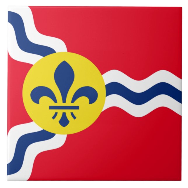 Azulejo Bandera de la ciudad de St. Louis (Frente)