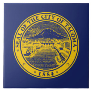 Azulejo Bandera de la ciudad de Tacoma