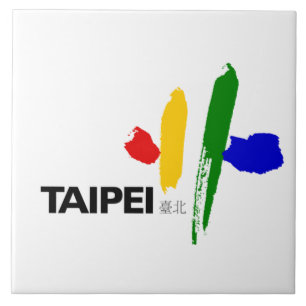 Azulejo Bandera de la ciudad de Taipei (Taiwán)