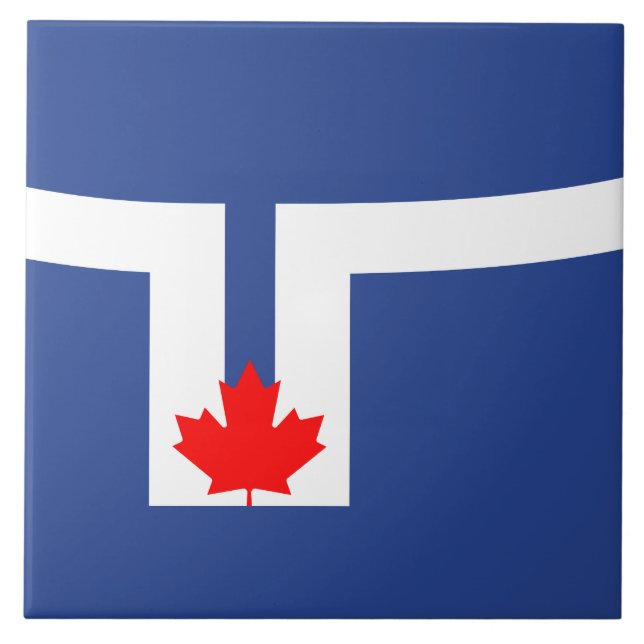 Azulejo Bandera de la ciudad de Toronto (Canadá) (Frente)