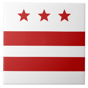 Azulejo Bandera de la ciudad de Washington D.C.