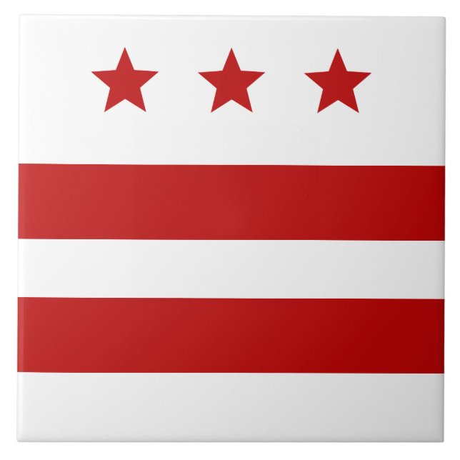 Azulejo Bandera de la ciudad de Washington D.C. (Frente)