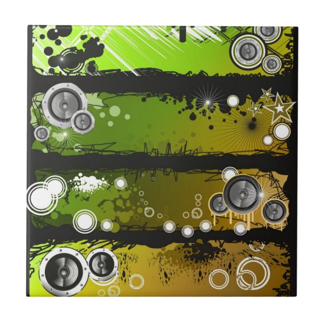 Azulejo Bandera de la música del estilo del Grunge (Frente)