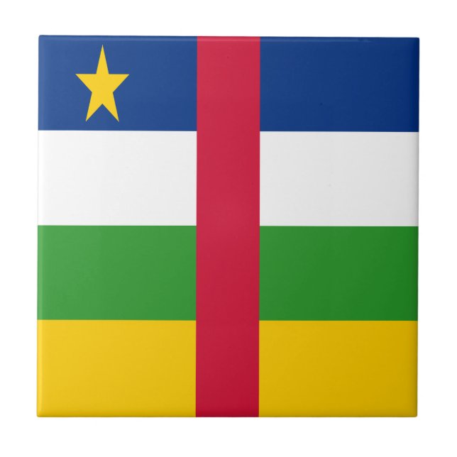 Azulejo Bandera de la República Centroafricana (Frente)