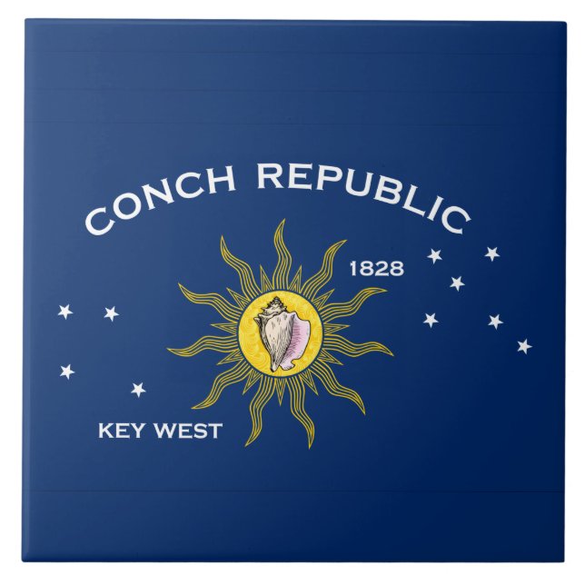 Azulejo Bandera de la República de Conch (Frente)