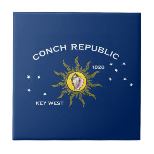 Azulejo Bandera de la República de Conch Key West Florida