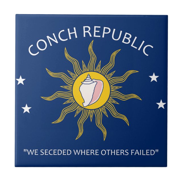 Azulejo Bandera de la república de la concha (Frente)