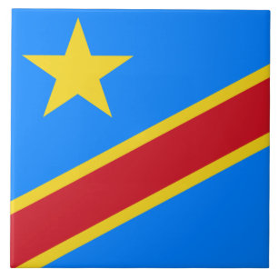 Azulejo Bandera de la República Democrática del Congo Mosa