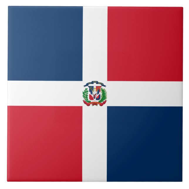 Azulejo Bandera de la República Dominicana (Frente)