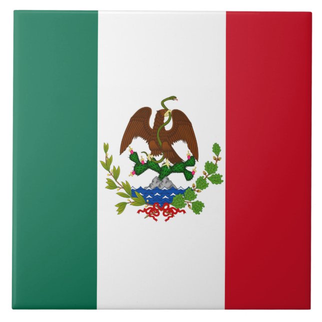 Azulejo Bandera de la República Mexicana: 1824-1835, Santa (Frente)