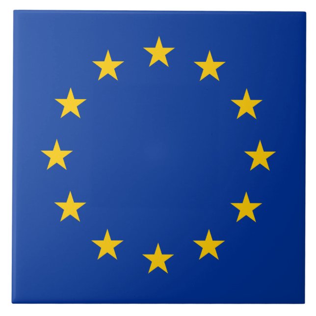 Azulejo Bandera de la Unión Europea (UE) (Europa) (Frente)