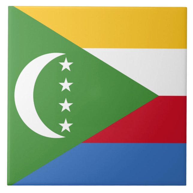 Azulejo Bandera de las Comoras (Frente)