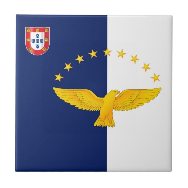 Azulejo Bandera de las islas de Azores (Frente)