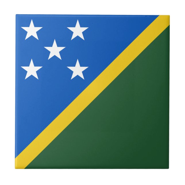 Azulejo Bandera de las Islas Salomón (Frente)