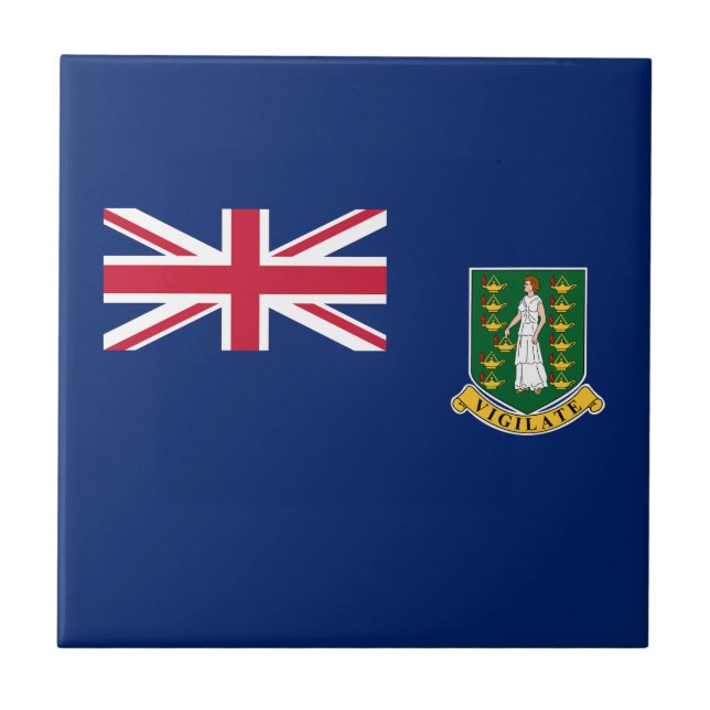 Azulejo Bandera de las Islas Vírgenes Británicas (Frente)