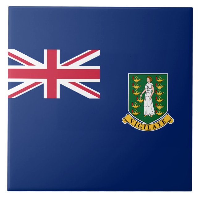 Azulejo Bandera de las Islas Vírgenes Británicas (Frente)