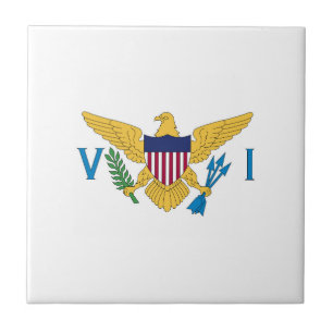 Azulejo Bandera de las Islas Vírgenes de Estados Unidos
