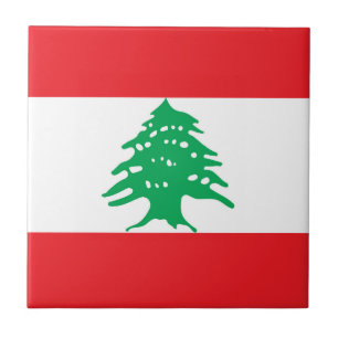 Azulejo bandera de Líbano
