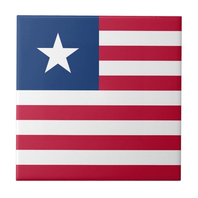 Azulejo Bandera de Liberia (Frente)