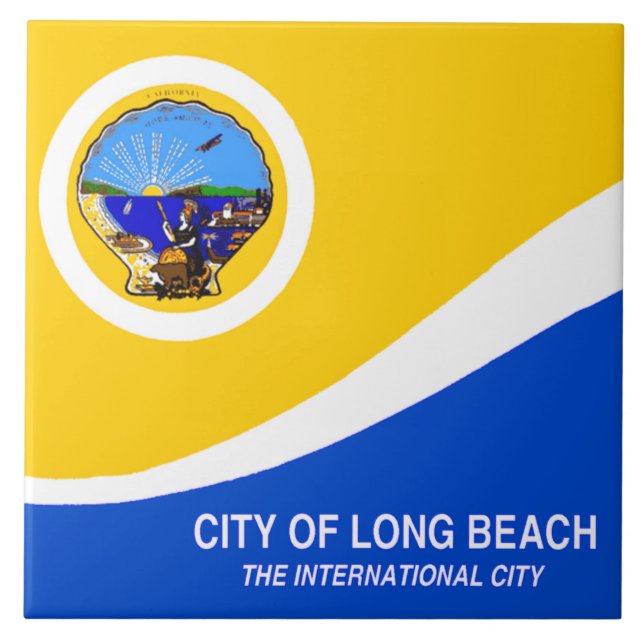 Azulejo Bandera de Long Beach (Frente)