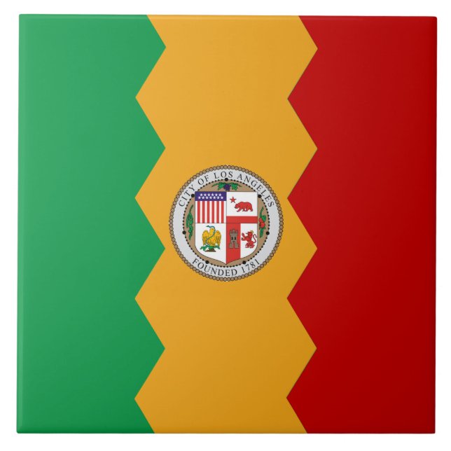 Azulejo Bandera de Los Ángeles (Frente)